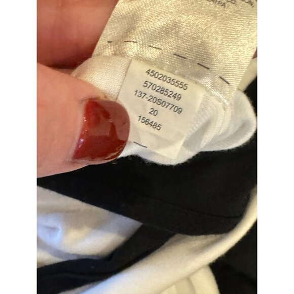 Soma Black And White Striped Sleeveless Scoop Neck Jersey Knit Maxi Dress S - Picture 10 of 10